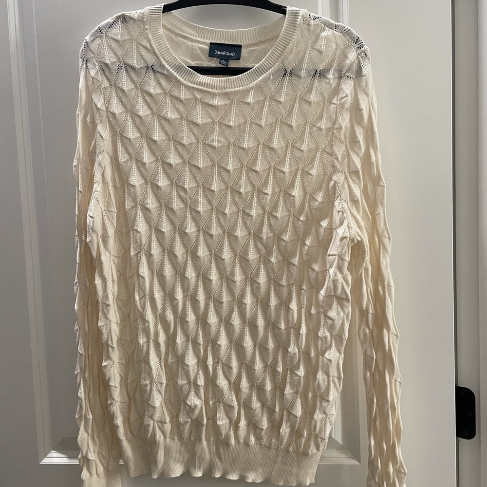 Cream textured ModCloth sweater